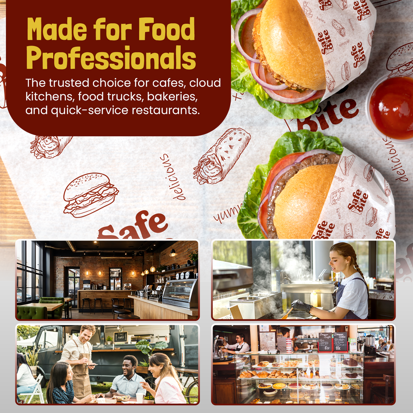 Greaseproof Food Wrapping Paper - 10x12"