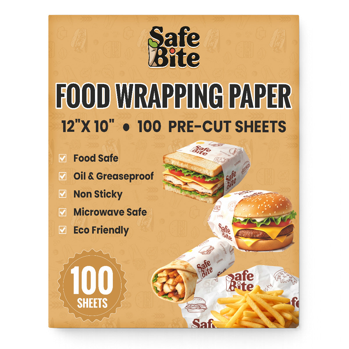 Greaseproof Food Wrapping Paper - 10x12"